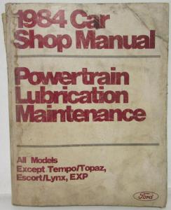 1984 Ford Lincoln Mercury Cars Service Shop Repair Manual 3 Vol Set