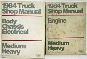 1984 Ford Medium Heavy Truck F B C-600 thru 8000 Service Shop Manual 2 Vol Set