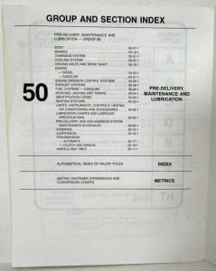 1984 Ford Lt Medium Heavy Truck Pre-Delivery Maintenance & Lube Service Manual