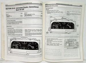 1987 Ford Car Shop Manual Supplement Crown Vic T-Bird Mustang Mark VII Cougar