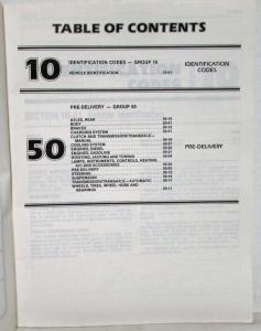 1985 Ford Car Pre-Delivery Service Shop Manual