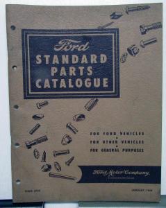 1948 Ford Dealer Standard Parts Catalogue Book Car Truck Nuts Bolts Fasteners