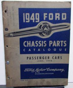1949 Ford Dealer Chassis Parts Catalogue Book Passenger Cars Sedan Coupe Orig