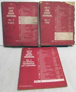 1977 Ford Car Service Shop Repair Manual Set Mustang Cougar Mark V Orig 3 Of 5