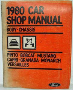1980 Ford Lincoln Mercury Service Shop Manual 3 Vol Set Mustang Capri Versailles
