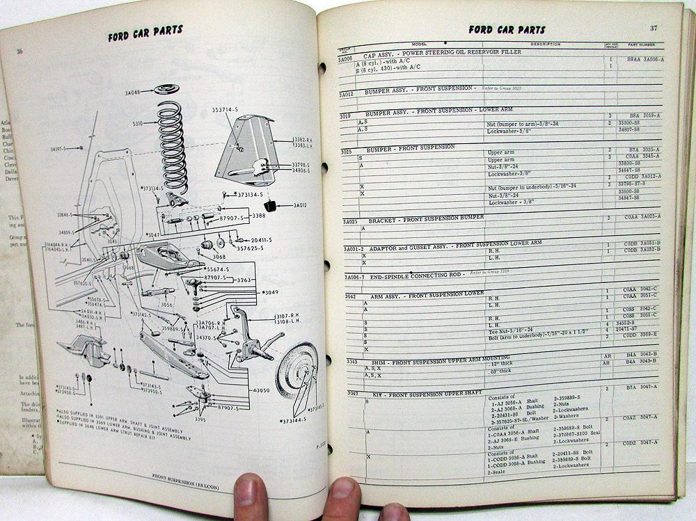 1960 Ford Dealer Parts & Accessories Catalog Book Car Fairlane Galaxie