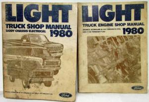 1980 Ford Lt Truck E & F-100 thru 350 and Bronco Service Shop Manual 2 Vol Set