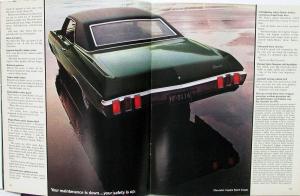 1970 BIG Chevrolets Caprice Impala Bel Air Color Sales Brochure Original
