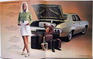 1970 BIG Chevrolets Caprice Impala Bel Air Color Sales Brochure Original