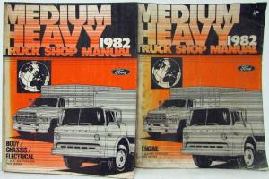 1982 Ford Medium Heavy Truck F B C-600 thru 8000 Service Shop Manual 2 Vol Set