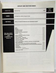 1982 Ford Lt Medium Heavy Truck Pre-Delivery Maintenance & Lube Service Manual