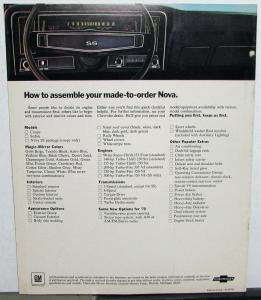 1970 Chevrolet Nova Sales Brochure SS Super Sport Original