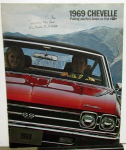 1969 Chevrolet Chevelle SS 396 Concours Malibu 300 Sales Brochure Rev 1 Original