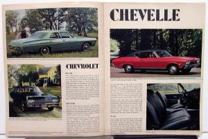 1968 Chevrolet SS 396 Malibu 300 Camaro Corvette Nova Sales Brochure Rev 1 Orig