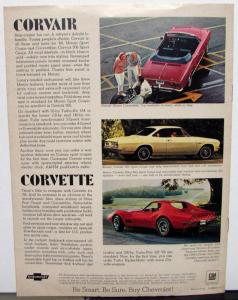 1968 Chevrolet SS 396 Malibu 300 Camaro Corvette Nova Sales Brochure Rev 1 Orig