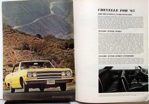 1965 Chevy Chevelle Corvair Chevy II Corvette Impala Malibu Nova Sales Brochure