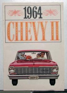 1964 Chevrolet Chevy II Nova Sales Brochure Orange Wording Cover Original