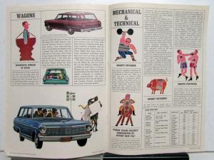 1964 Chevrolet Chevy II Nova Sales Brochure Orange Wording Cover Original