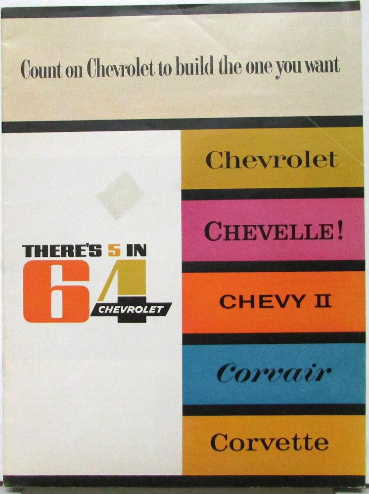 1964 EL CAMINO STANDARD /& CUSTOM SALES BROCHURE