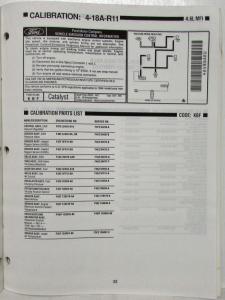 1994 Ford Car & Truck Engine Emission Special Specifications Issue Manual