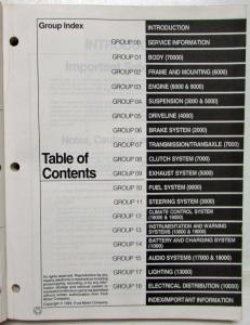 1994 Ford Thunderbird Mercury Cougar Service Shop Repair Manual