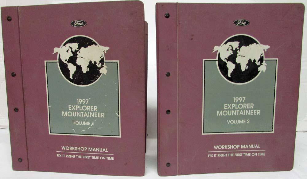 1997 Ford Explorer Mercury Mountaineer Service Shop Manual 2 Vol Binder Set