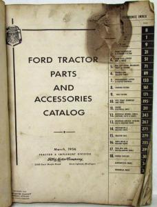 1939 1940 1947 1948 1953 54 1956 Ford Tractor Parts and Accessories Catalog 8N +