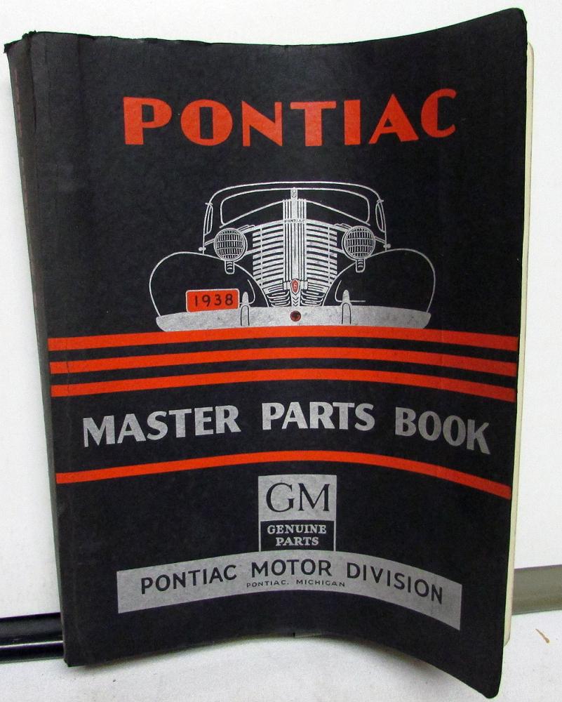 1938 & Earlier Pontiac & Oakland Master Parts Book Catalog Coupe Sedan