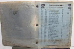 1942 & Earlier Pontiac Chassis Parts Book Catalog Chieftain Streamliner Torpedo