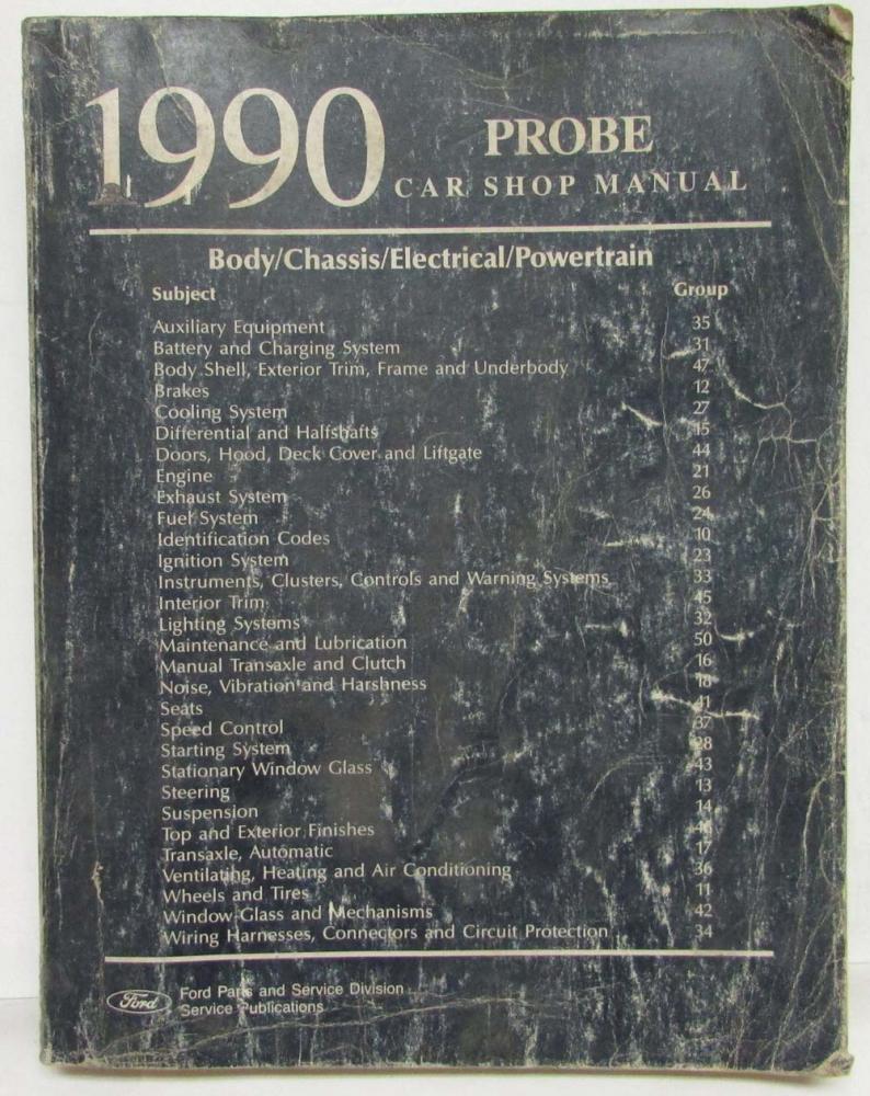 1990 Ford Probe Car Service Shop Repair Manual