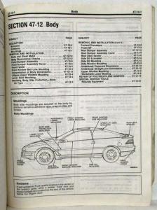 1990 Ford Probe Car Service Shop Repair Manual