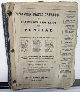 1951 Pontiac Master Parts Catalog Book Chassis & Body Streamliner Chieftain