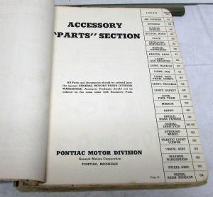 1951 Pontiac Master Parts Catalog Book Chassis & Body Streamliner Chieftain