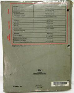 1995 Lincoln Continental Service Shop Repair Manual Original