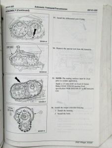 2002 Ford Motor Company Mercury Villager Service Shop Repair Manual