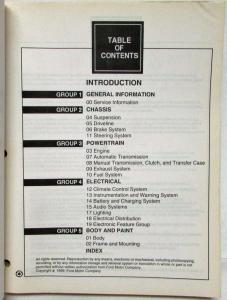 2000 Ford Mercury Villager Service Workshop Repair Manual Original