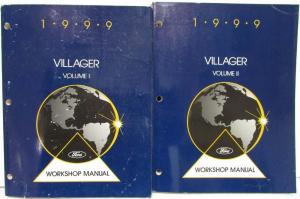 1999 Ford Motor Company Mercury Villager Service Shop Repair Manual 2 Vol Set