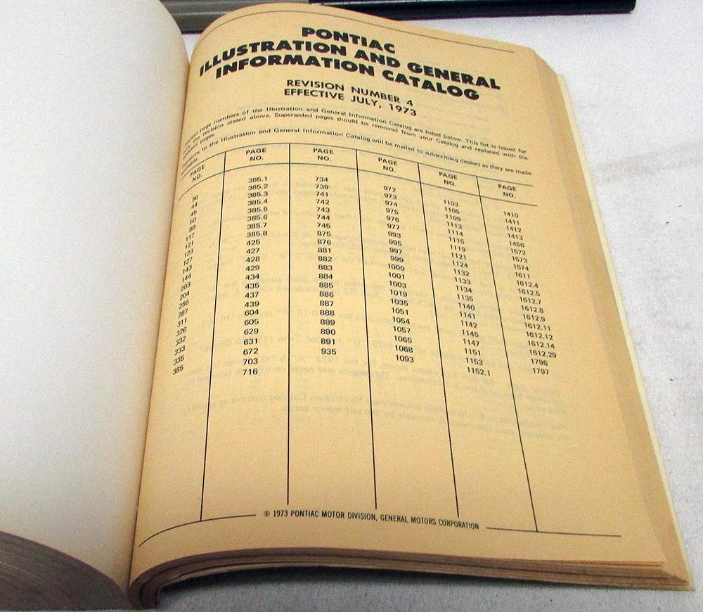 19551973 Pontiac Dealer Chassis & Body Parts & Accessories Catalog