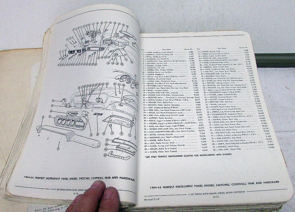 19551967 Pontiac Body Parts Catalog Book GTO Catalina LeMans Text