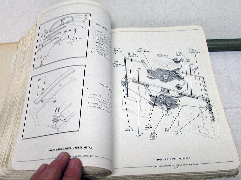 19551967 Pontiac Body Parts Catalog Book GTO Catalina LeMans Text