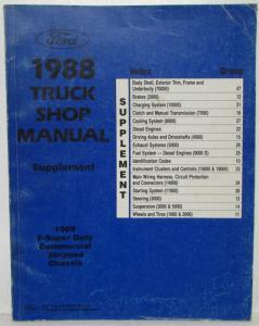 1988 Ford Truck Service Shop Manual Supplement for 1989 Comm Stripped Chassis