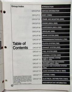 1994 Ford Motor Company Mercury Villager Service Shop Repair Manual