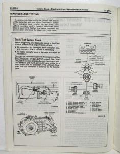 1990 Ford Aerostar Truck Service Shop Manual Supplement