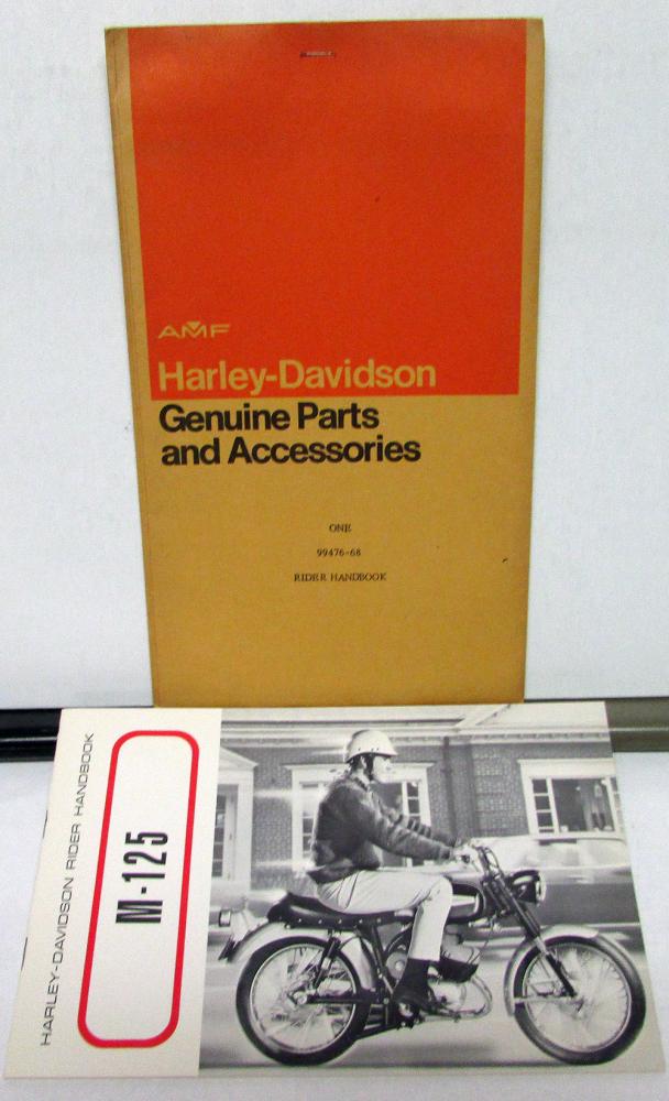 1968 Harley Davidson Motorcycle M-125 Riders Hand Book Owners Manual Vintage NOS