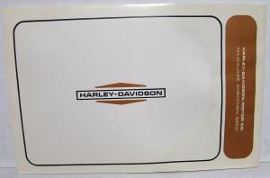 1969 Harley Davidson Motorcycle M-65 &S Riders Hand Book Owners Manual