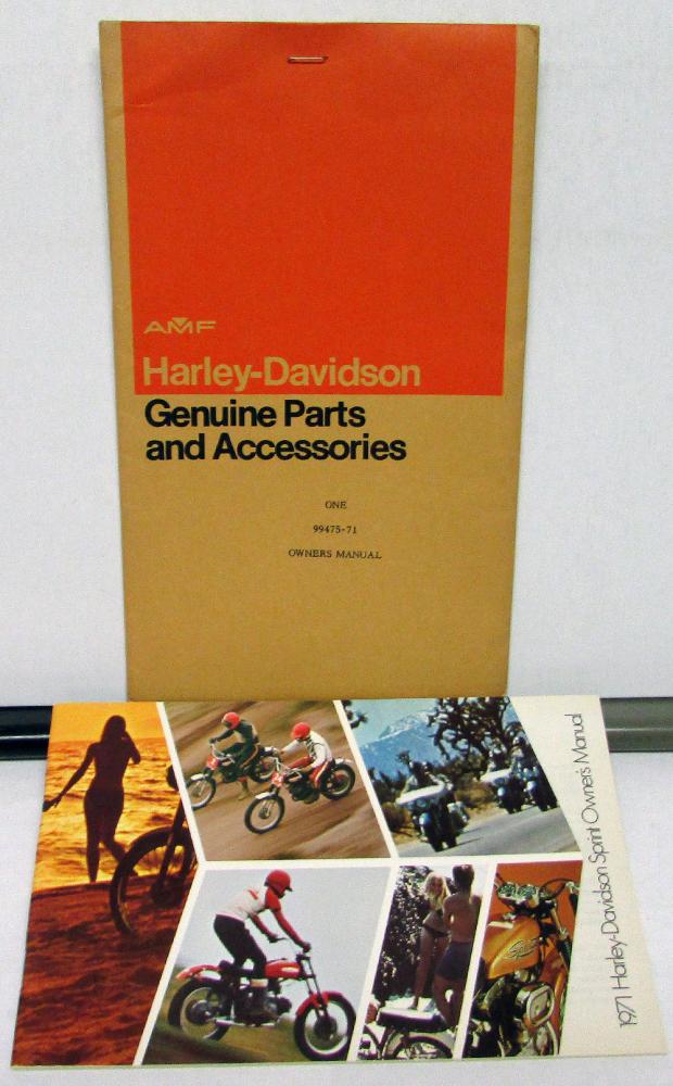 1971 Harley Davidson Motorcycle Sprint Riders Hand Book Owners Manual SS NOS