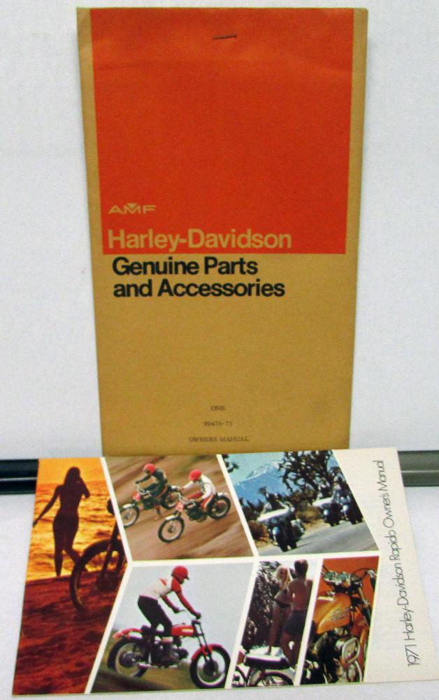 1971 Harley Davidson Motorcycle Rapido Riders Hand Book Owners Manual MLS NOS