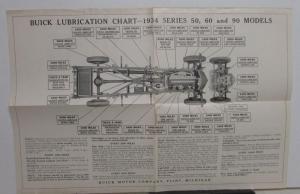 1934 Buick 40 50 60 90 Series Owners Manual Original