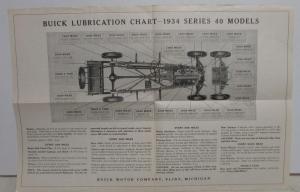1934 Buick 40 50 60 90 Series Owners Manual Original
