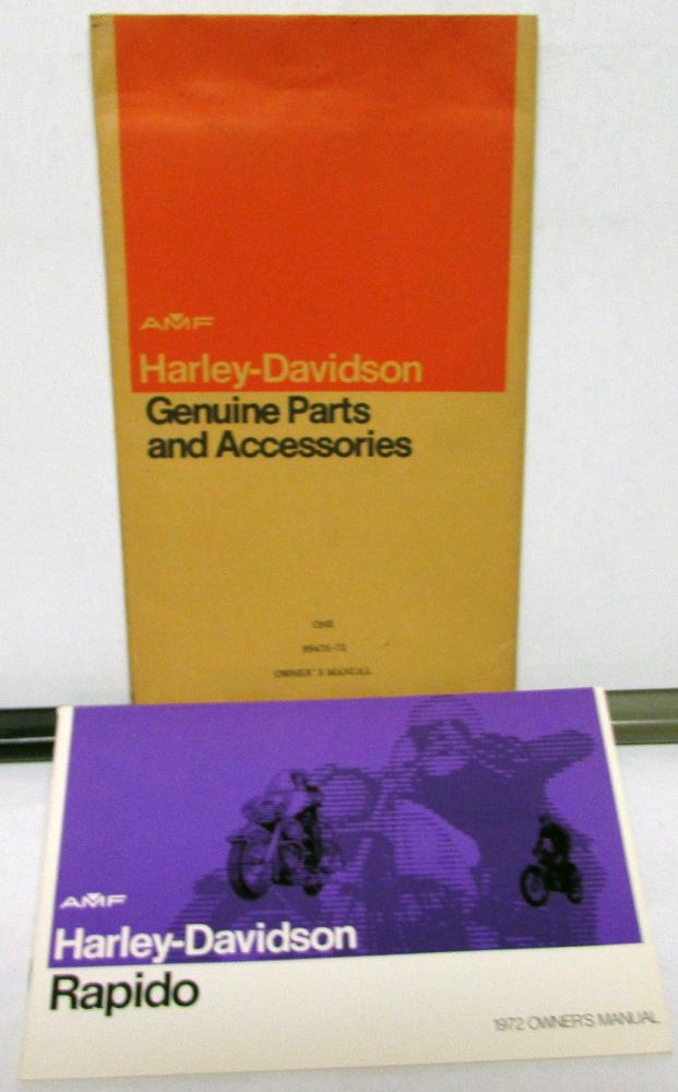 1972 Harley Davidson Motorcycle Rapido Riders Hand Book Owners Manual MLS NOS